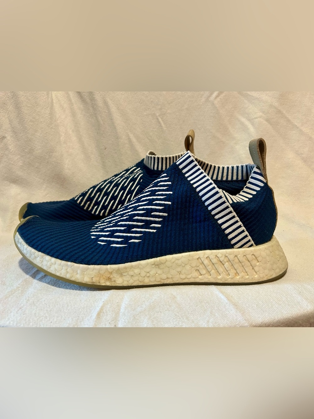 Adidas NMD CS2 Primeknit Ronin Stripes Navy Sneakers Men’s 12 BA7189